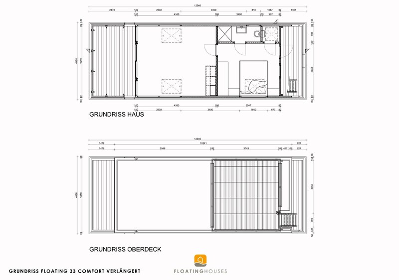 Grundriss_Hausboot_FH33_comfort_verlaengert Gielissen Floating 33 XL