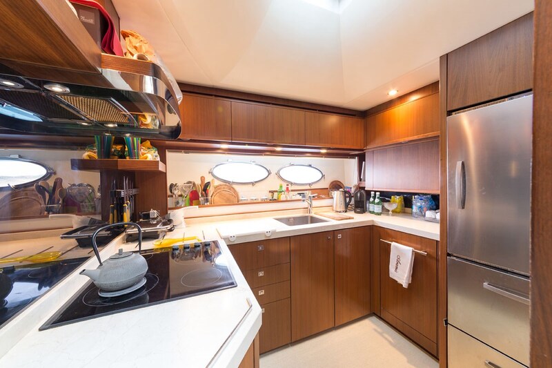 Princess V78 galley Princess Yachts V78