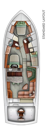 Viking 54 layout Viking Yachts 54' Convertible