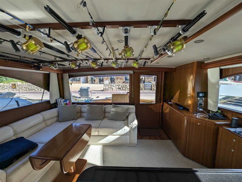 Viking 54 Convertible salon to aft Viking Yachts 54' Convertible