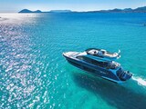Aerial view Azimut 53 Flybridge