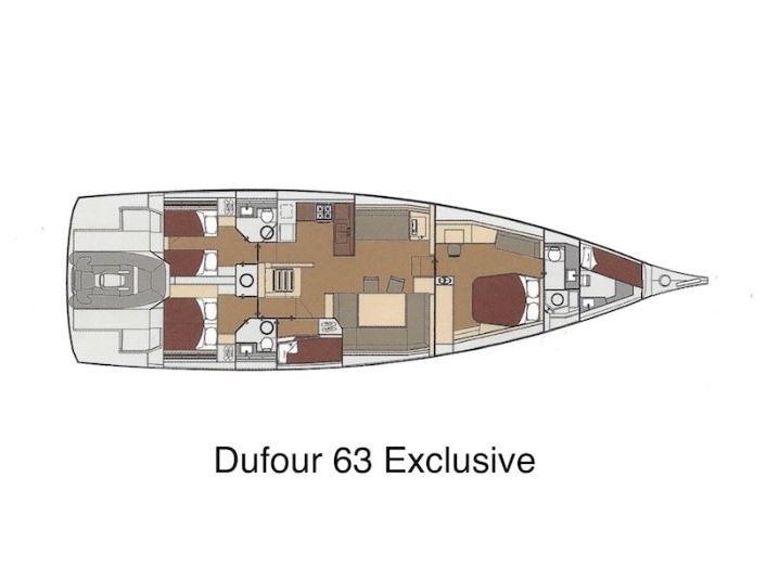 layout Dufour 63 Exclusive 